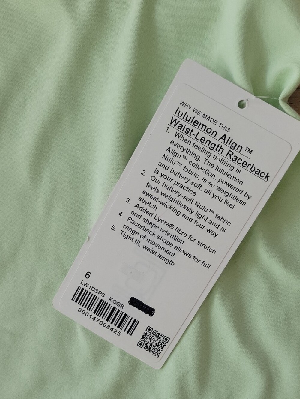lululemon athletica Align Racerback Tank And Tights Set in Mint Green - Picture 2 of 6